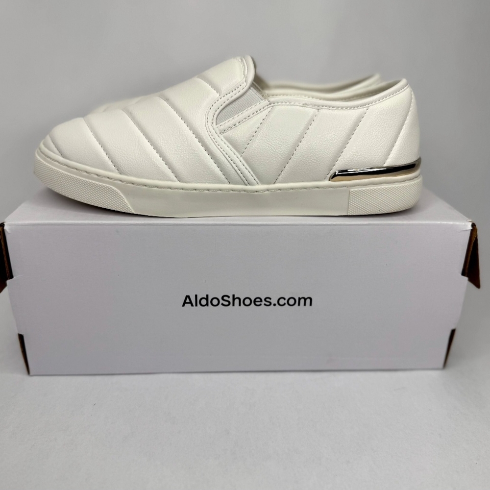 Aldo White Slip-On Sneakers